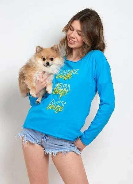 SPARKLES OF LIGHT SPARKLES OF LIGHT Yoga Shirt | THINK FEEL ACT, Blau, – Produktbild 1 von 3