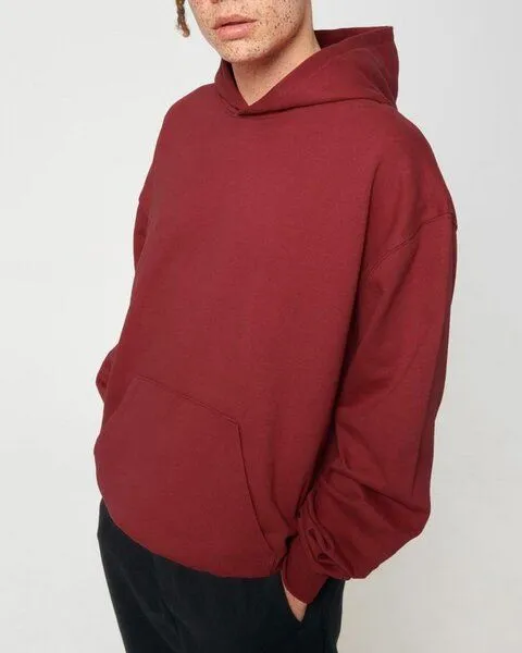 YTWOO YTWOO Oversized Unisex Hoodie mit Kängurutasche, Dry, nachhaltig, Bio-Baumwolle, Rot, – Produktbild 1 von 4