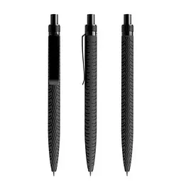 prodir prodir® Druckkugelschreiber QS03 Soft Touch PRS Push, blaue Mine, schwarz/schwarz, Schwarz, – Produktbild 1 von 1