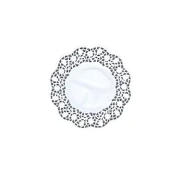 PAPSTAR PAPSTAR Einwegteller Teller- und Tassendeckchen rund Ø 15 cm weiss 100 Stk – Produktbild 1 von 1