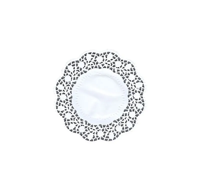 PAPSTAR PAPSTAR Einwegteller Teller- und Tassendeckchen rund Ø 15 cm weiss 100 Stk, Weiß, – Produktbild 1 von 2