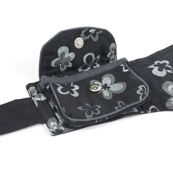 short'n'pietz short'n'pietz handgenähte Gürteltasche mit verstellbarem Gürtel, Schwarz weiss, – Produktbild 4 von 4