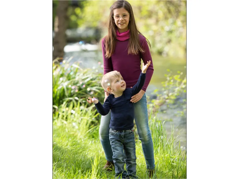 Engel natur Engel Natur Kinder Langarmshirt Unterhemd Wolle Seide orchidee Gr.116, Pink, lila, – Produktbild 2 von 2