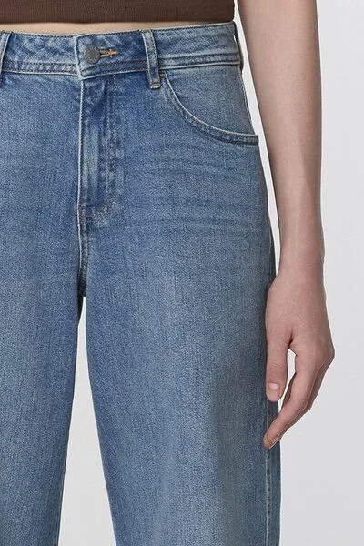 DAWN Damen Jeans SUNNY Wide Leg Minimal Stretch DAWN Baumwolle, Vintage blue, – Produktbild 5 von 5