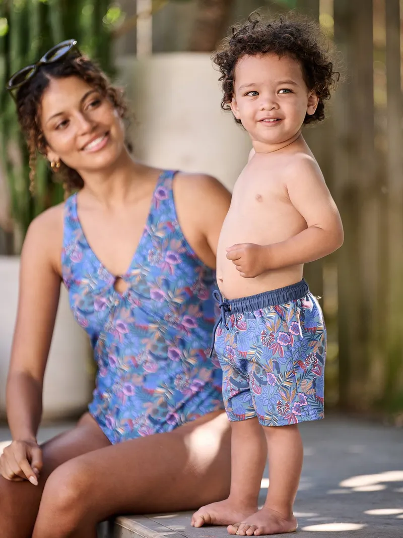 Vertbaudet Baby Badehose Familien-Capsule LIBERTY, Blau, – Produktbild 1 von 4