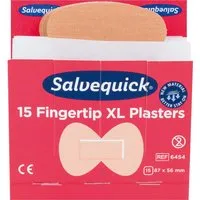 Salvequick Salvequick Fingerkuppenpflaster "REF 6454" 15 Stk., elastisch 8,3 x 5,7 cm – Produktbild 1 von 1