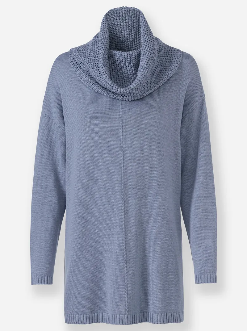 heine Longpullover, Taubenblau, – Produktbild 2 von 2