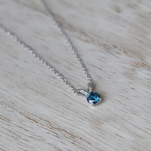 Eppi Eppi Blauer Diamant in goldener Halskette Lalom, Rosa, – Produktbild 4 von 4