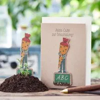Die Stadtgärtner Die Stadtgärtner Schöne Karte zur Einschulung mit Schultüten-Motiv & Blumensamen – Produktbild 1 von 1
