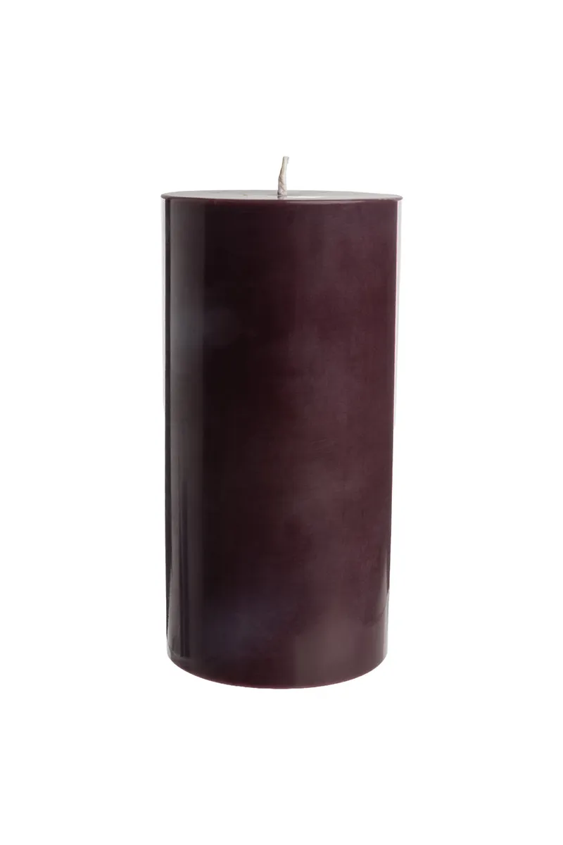 Tranquillo Handgearbeitete Stumpenkerze GLUMI wine red, Ø 7,5 x 15 cm - rot – Produktbild 1 von 3