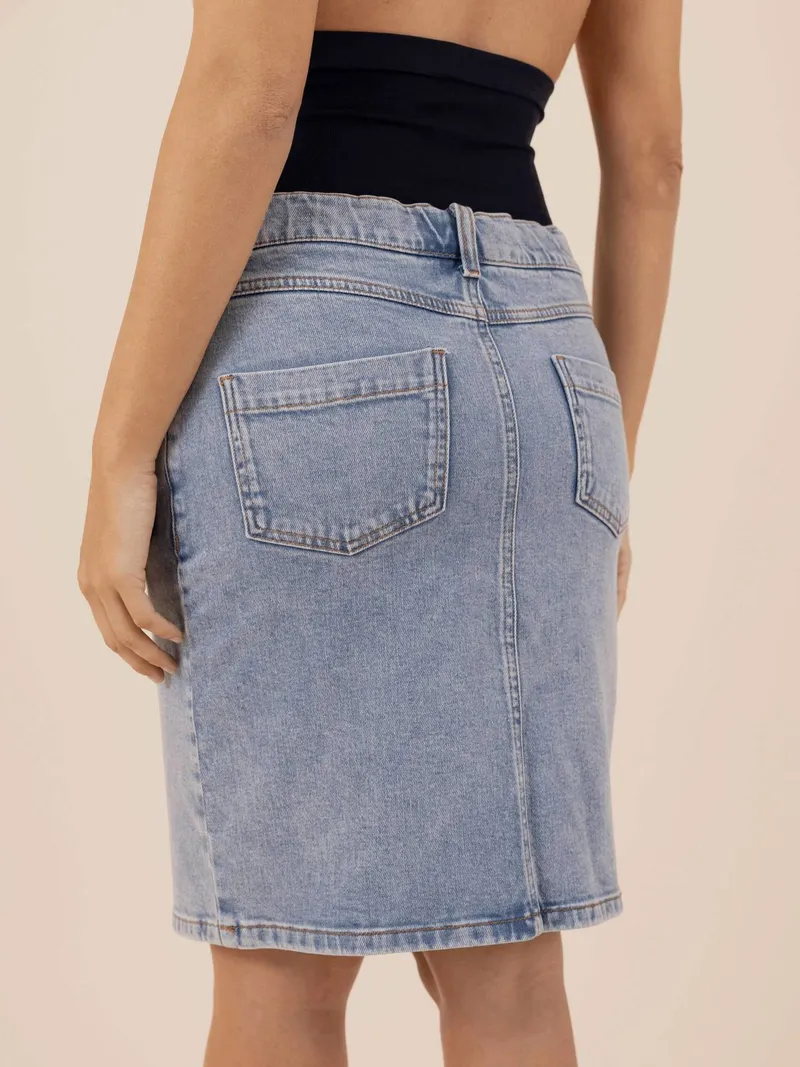 Envie De Fraise Jeansrock für die Schwangerschaft JUNE ENVIE DE FRAISE, Blue stone, – Produktbild 3 von 3