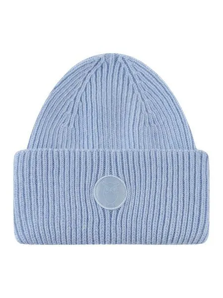 KnowledgeCotton Apparel KnowledgeCotton Apparel Woll-Mütze - Rib Beanie - aus 100% Merino Wolle, Blau (asley blue), – Produktbild 1 von 5