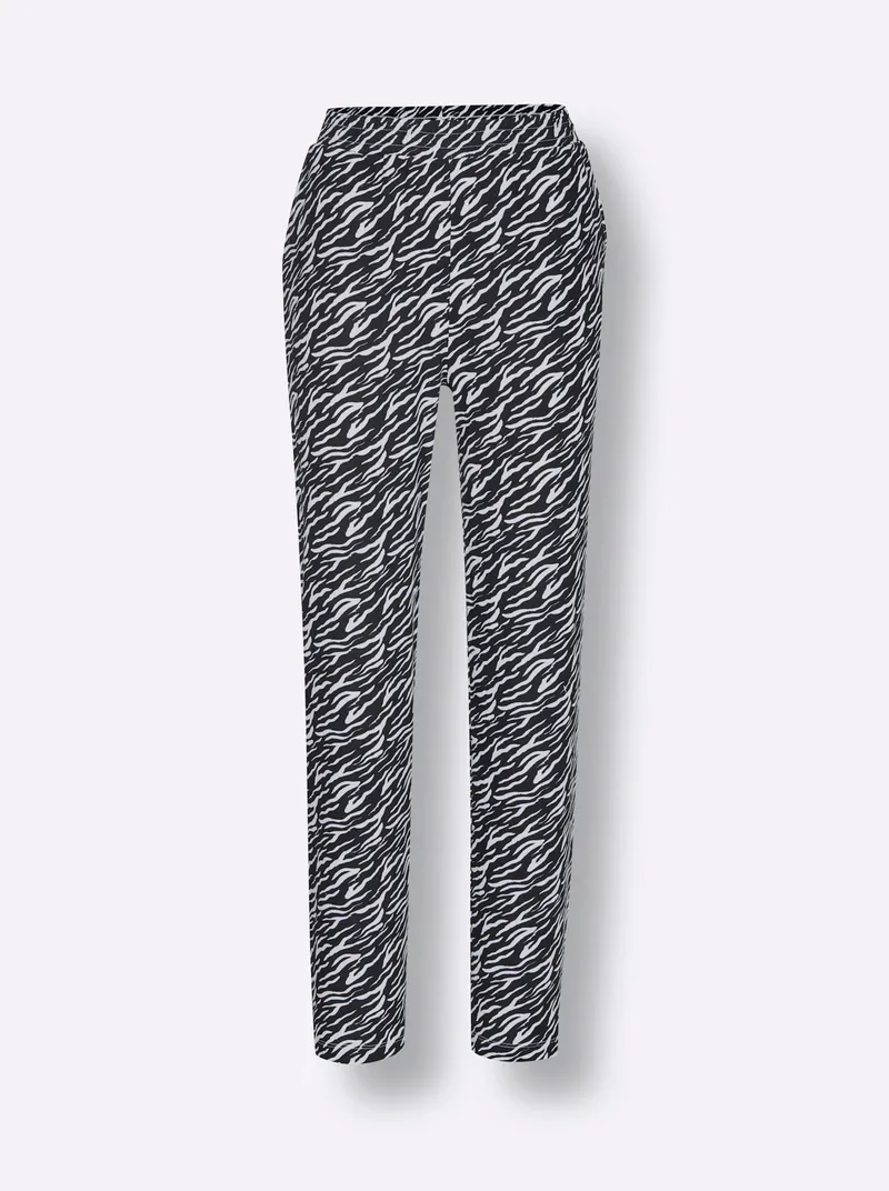 feel good Hose schwarz-weiß, Schwarz-weiß, – Produktbild 1 von 2