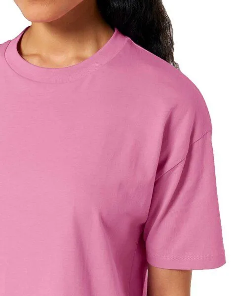 YTWOO YTWOO Damen Boxy T-Shirt aus Bio-Baumwolle, Pink, – Produktbild 3 von 4