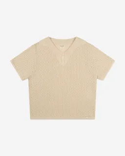 MATONA MATONA Damen vegan Bluse Pointelle Beige – Produktbild 1 von 1