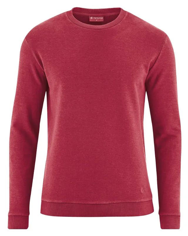 HempAge Hempage Herren vegan Sweatshirt Regular Fit Cuvee Rot, Rot, – Produktbild 1 von 2