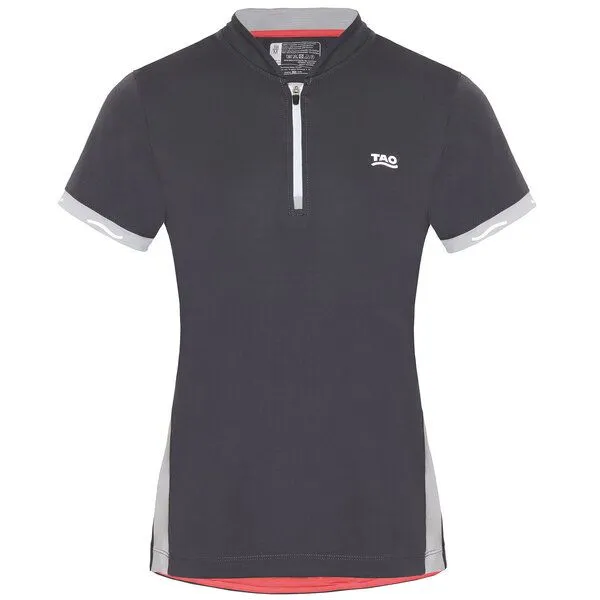 TAO Sportswear TAO Sportswear Atmungsaktives Damen Laufshirt Kanja mit Zip, Grau, – Produktbild 1 von 3