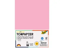 folia folia Tonpapier, 130 g/m², 50 x 70 cm, 10 Bogen, rosa – Produktbild 1 von 1