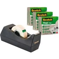 Scotch Scotch Tischabroller mit 3 Klebebänder 'A greener choice' 19 mm x 33 m – Produktbild 1 von 1