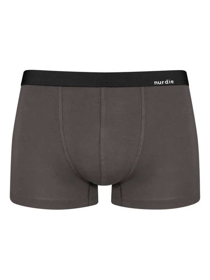 Nur Die Boxer Bambus Boxershorts, Herren Unterhose, Grau, – Produktbild 5 von 5
