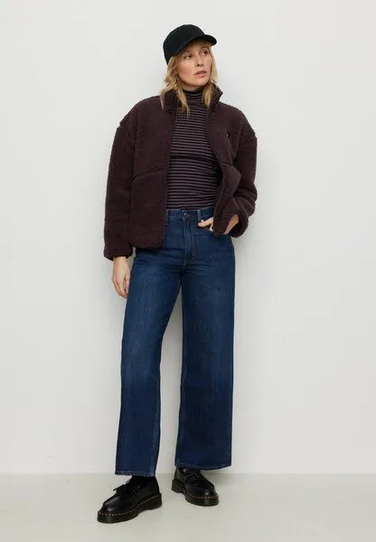 recolution Damen Fleecejacke aus recyceltem Polyester - FORTUNELLA - recolution, Dark grape (lila), – Produktbild 3 von 4