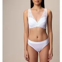 CASAGiN CASAGiN Bralette-BH aus natürlichem Bio-Stoff und weicher Öko-Spitze mit schlichtem Design, Weiss, – Produktbild 1 von 1