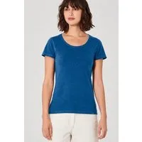 HempAge HempAge Damen T-Shirt mit Rollsaum Hanf/Bio-Baumwolle, Sea(blau), – Produktbild 1 von 1