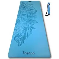 Yosana Yosana Yogamatte Ultra Grip inkl. Baumwolltragegurt (Löwe), Blau, – Produktbild 1 von 1