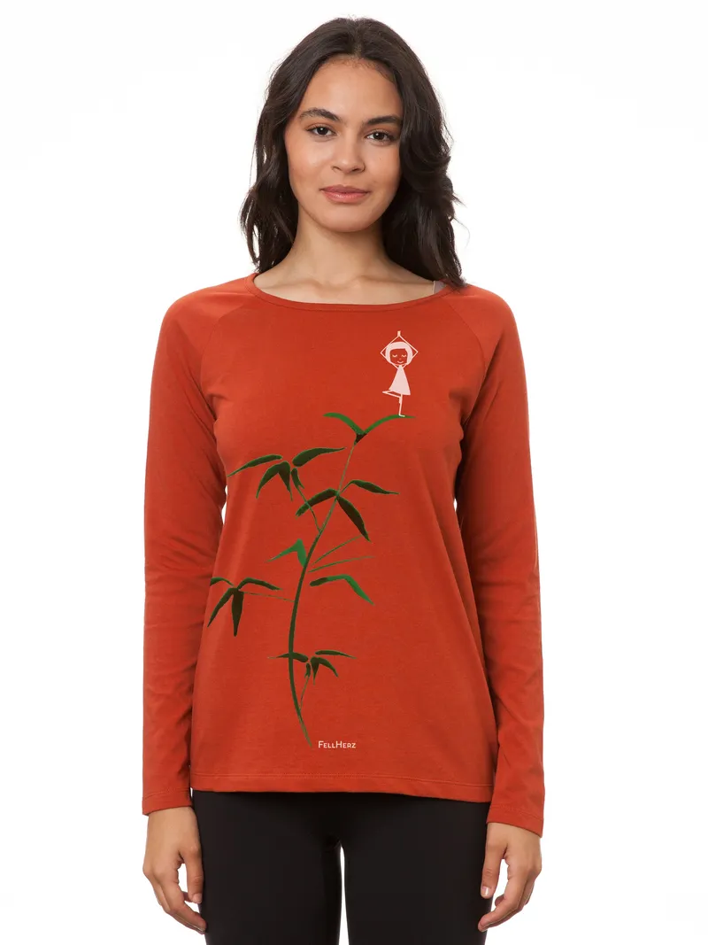 FellHerz Raglan Longsleeve Yogamädchen picante - XL – Produktbild 1 von 1