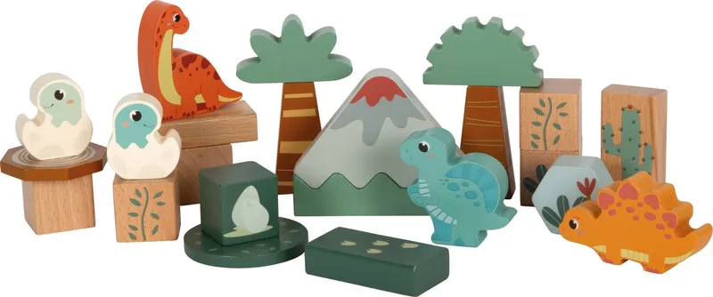 small foot Holzbausteine „Dino“ Small Foot 12621 – Produktbild 3 von 8