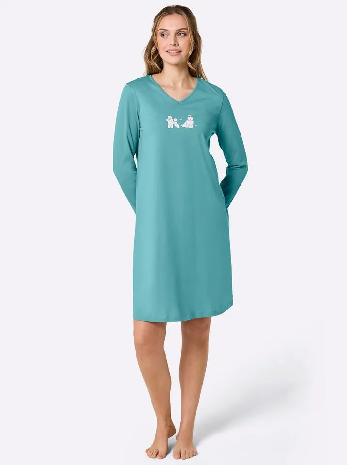 Witt Witt Sleepshirt Sleepshirts Langarm (2-tlg), Bunt, – Produktbild 4 von 5
