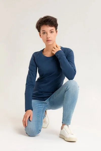 Frija Omina Frija Omina Bio Longsleeve "Ubu", Blau, – Produktbild 2 von 3