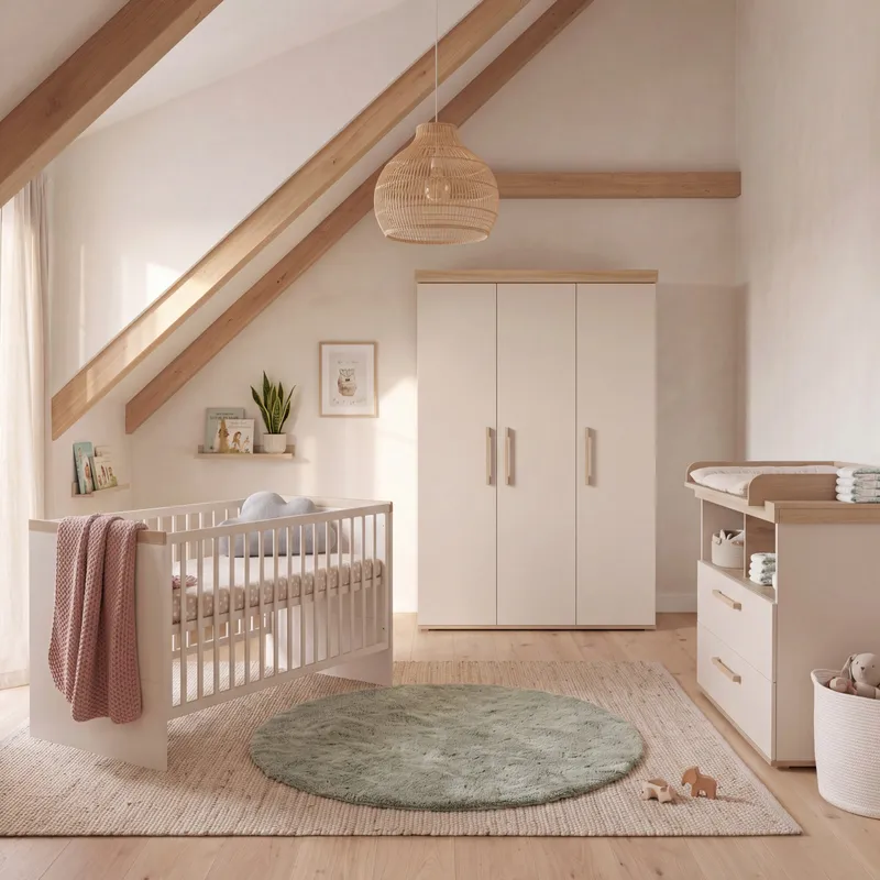 roba Roba Kombi-Kinderbett 70x140 cm 'Jimmy cashmere/eiche' Jimmy cashmere/eiche – Produktbild 3 von 3