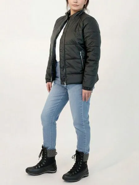 Will's Vegan Shop Will's Vegan Shop Recycelte Pufferjacke in schwarz für Damen, Schwarz, – Produktbild 1 von 1