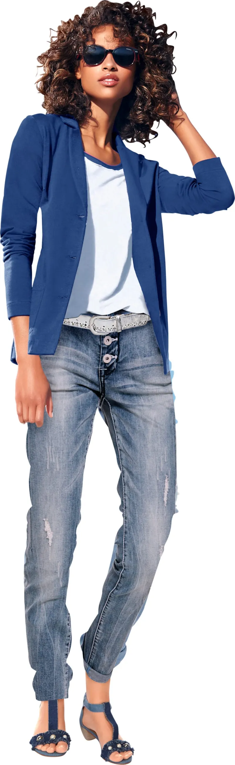 heine Jerseyblazer royalblau, Royalblau, – Produktbild 2 von 2