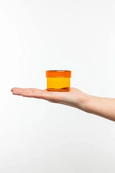 Tranquillo TRANQUILLO Aufbewahrungsdose RAINBOW Borosilikatglas (GLA028, GLA029, GLA030, GLA031, GLA032), Orange (gla032 klein), – Produktbild 4 von 4