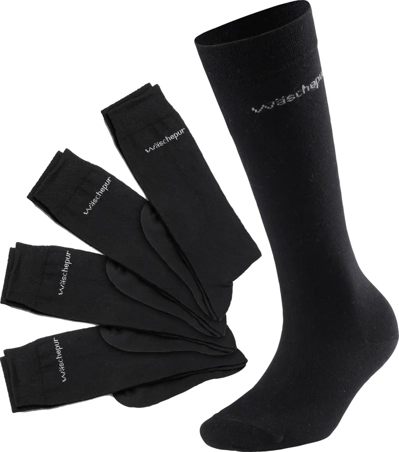 wäschepur Kniestrümpfe schwarz, Schwarz, – Produktbild 3 von 3