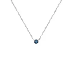 Eppi Eppi Silberne minimalistische Kette mit einem Londoner Topas Glosie – Produktbild 1 von 1