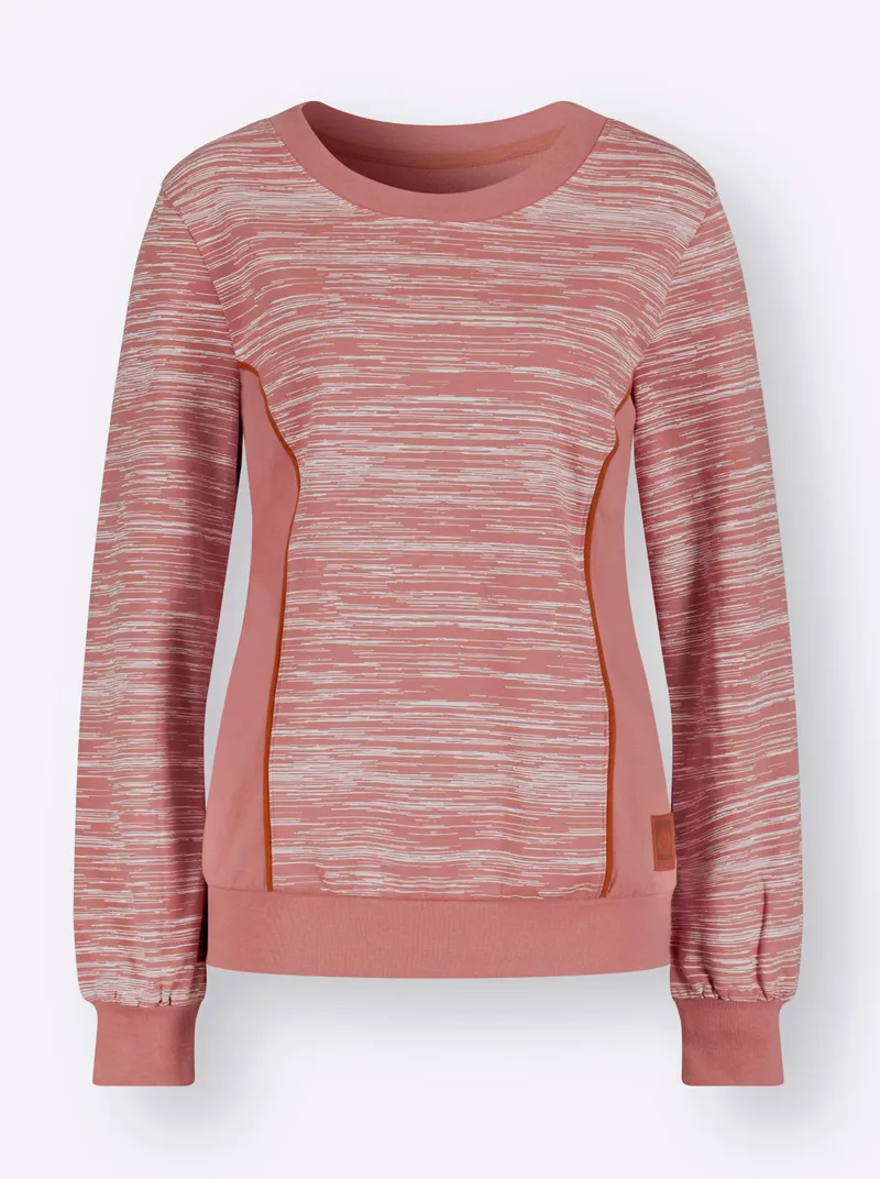 Witt Sweatshirt rosenholz-ecru-bedruckt, Rosenholz-ecru-bedruckt, – Produktbild 1 von 2