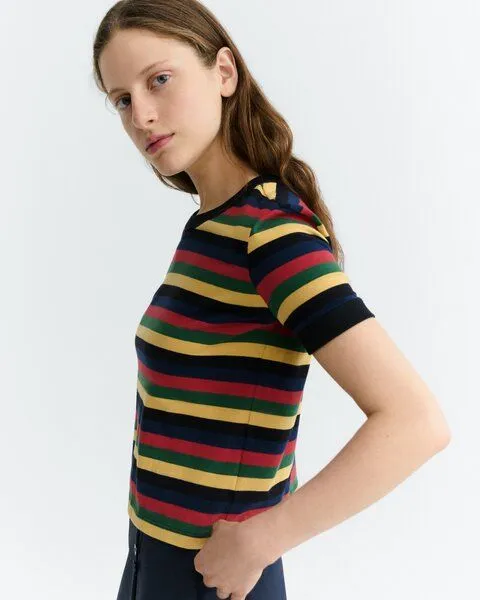 thinking mu thinking mu Zowie R. Streifen-T-Shirt – Produktbild 2 von 4