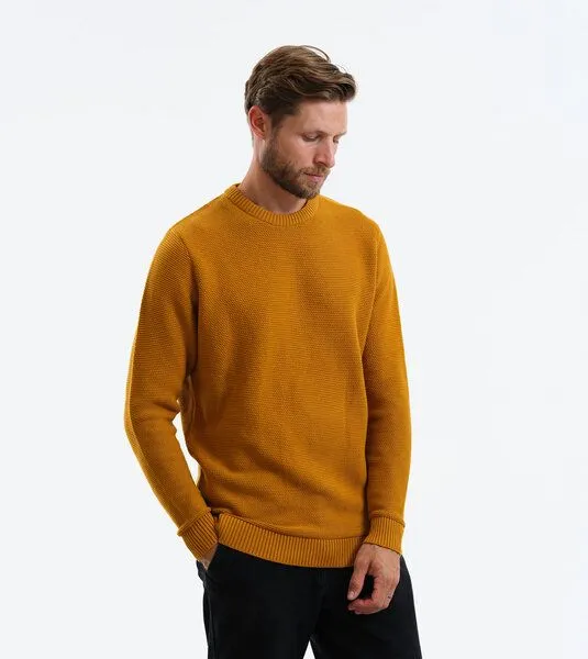 Gary Mash GARY MASH Strickpullover James aus Biobaumwolle, Senf (gelb), – Produktbild 3 von 4