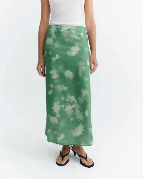 thinking mu thinking mu Tipia Kora Skirt, Tipia (grün gemustert), – Produktbild 1 von 4