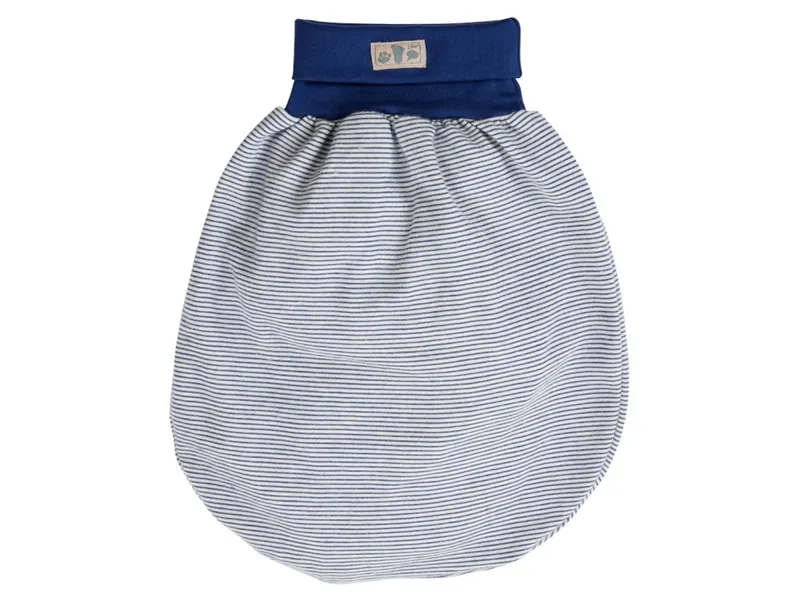 Lilano Lilano Baby Strampelsack Wolle Seide marine-geringelt Gr.1, für die ersten 6 Lebensmonate, Blau, – Produktbild 1 von 2