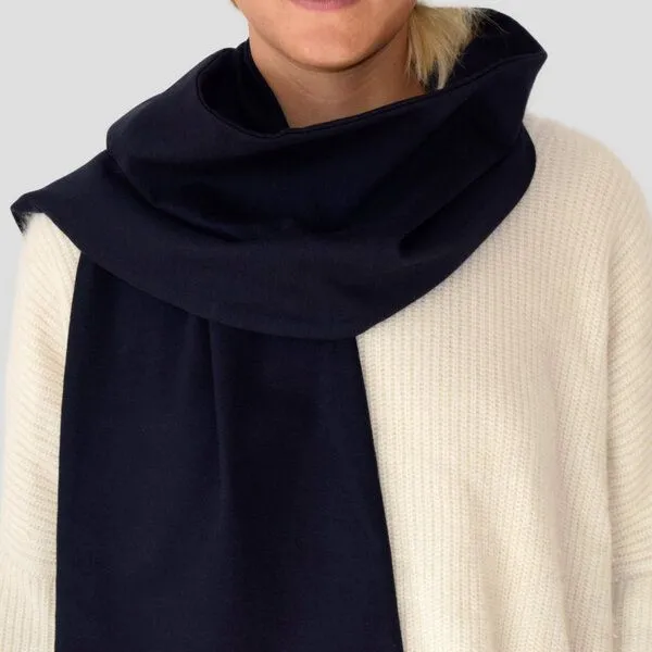 Lou-i Lou-i Winterschal für Damen und Herren - Warmer Baumwollschal Made in Germany, Blau, – Produktbild 2 von 4