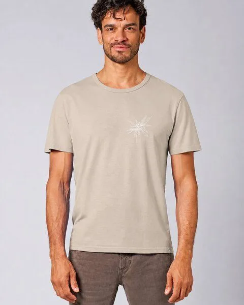 HempAge HempAge Herren T-Shirt mit Print Hanf/Biobaumwolle, Distel(beige), – Produktbild 1 von 4
