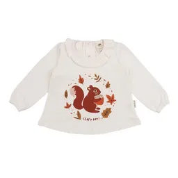 Walkiddy Walkiddy Baby Langarmshirt Bio-Baumwolle, Offwhite, Eichhörnchen-Motiv – Produktbild 1 von 1