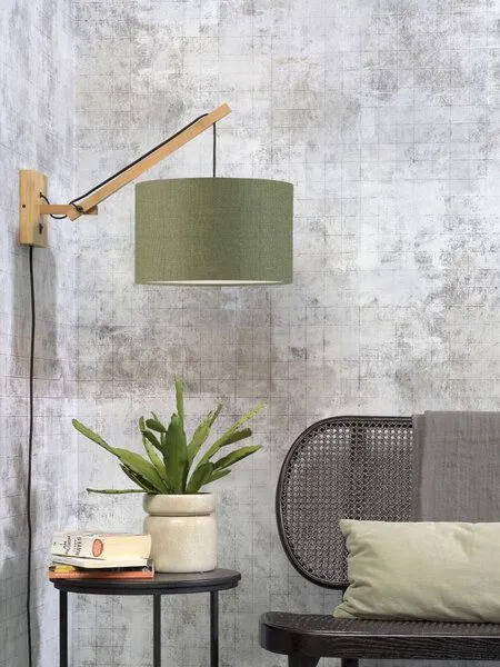 GOOD&MOJO GOOD&MOJO Naturel Wandlampe Andes S, Grün, – Produktbild 3 von 4