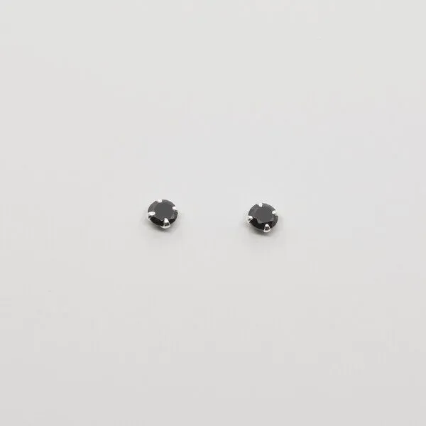 fejn jewelry fejn jewelry Ohrstecker 'black stud', Silber, – Produktbild 1 von 3