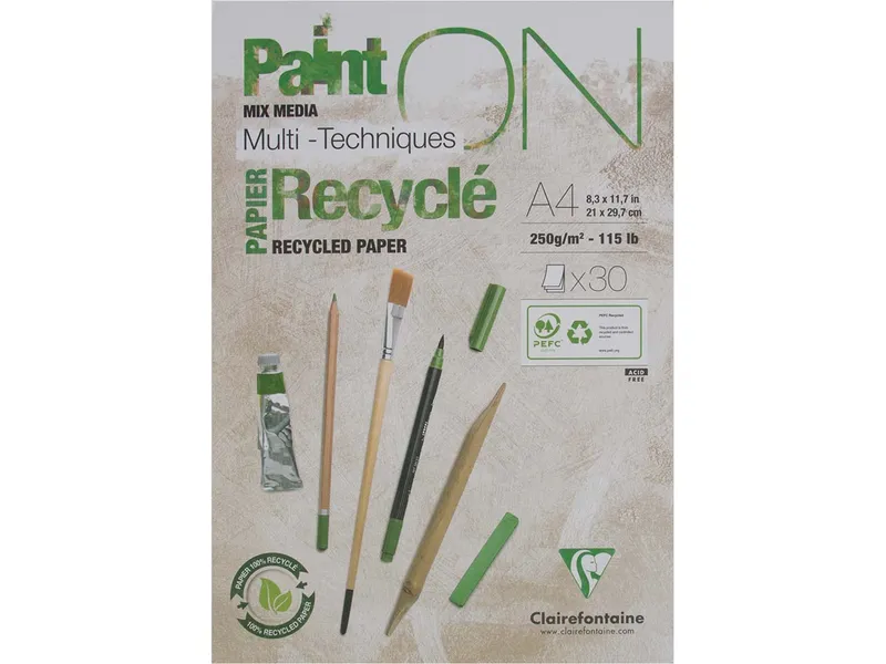 Clairefontaine Clairfontaine Zeichenblock 'Paint'ON Mix Media', DIN A4, 30 Blatt – Produktbild 1 von 1
