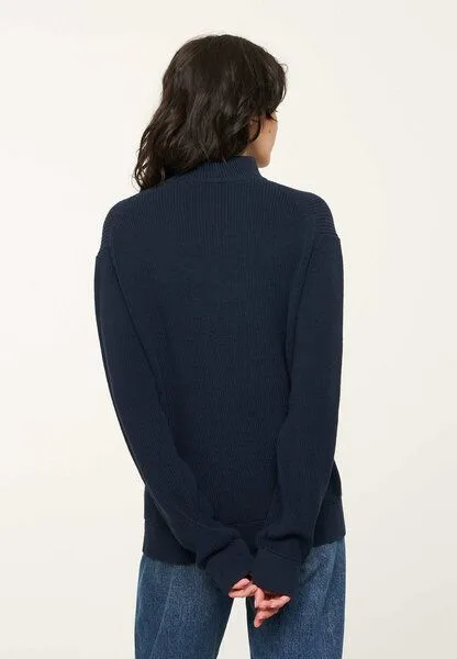 recolution Damen Stricktroyer aus Bio-Baumwolle - NIGELLA - recolution, Dark navy (blau), – Produktbild 8 von 8